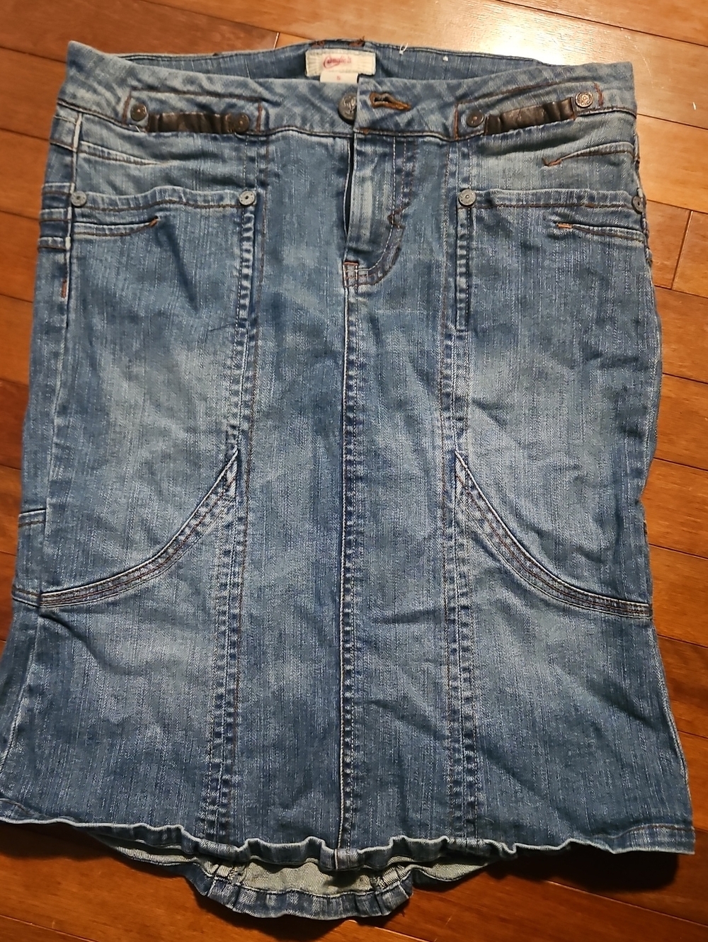 5FOR$30 Denim A-Line Skirt in Medium Blue
